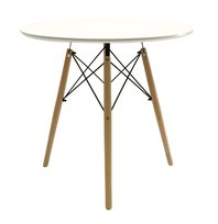 Stół Stolik Okrągły Biały Skandynawski Do Salon Jadalnia Kuchnia Mia Fi80