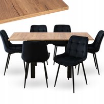 Stół z Krzesłami Rozkładany Do Kuchni Jadalni Salonu Zestaw Komplet x6