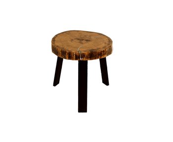 Stół Z Plastra Drewna Żywica Epoksydowa 37 cm x 42 cm x 6 Cm | Opalany Pdos_084634_Z02 / Wood & Resin - WOOD & RESIN