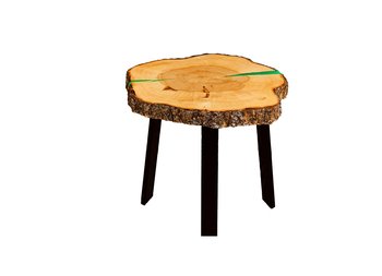 Stół Z Plastra Drewna Żywica Epoksydowa 51 cm x 55 cm x 4,5 Cm | Pdos_090225_Z02 / Wood & Resin - WOOD & RESIN