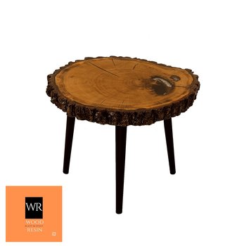 Stół Z Plastra Drewna Żywica Epoksydowa 57 cm x 62 cm x 5,5 Cm | Pdos_113443_Z06 / Wood & Resin - WOOD & RESIN