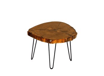 Stół Z Plastra Drewna Żywica Epoksydowa 57 cm x 64 cm x 6 Cm | Pdos_080400_Z07 / Wood & Resin - WOOD & RESIN