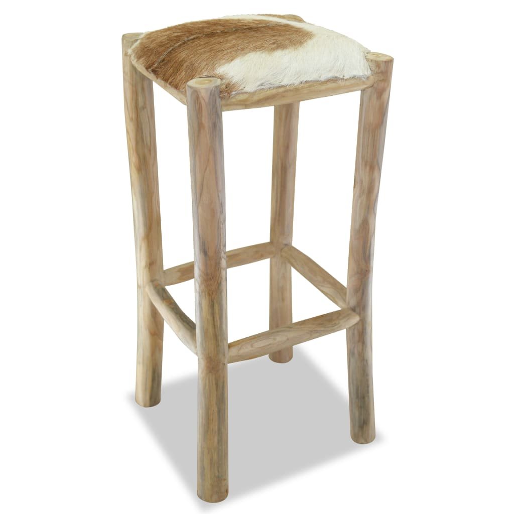Stołek barowy VIDAXL, beżowy, 76x35x35 cm