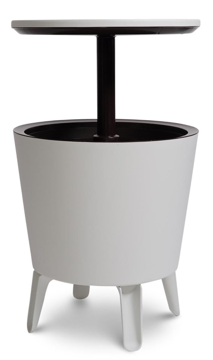 Stolik barek ogrodowy Cool Bar, kremowo-czekoladowy, 50x57/84,5 cm