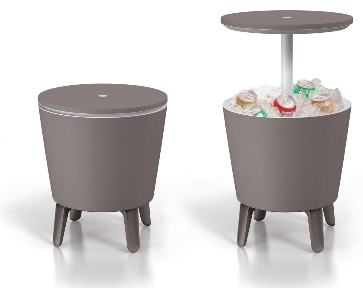 Stolik barek ogrodowy Cool Bar, mokka-szary, 50x57/84,5 cm