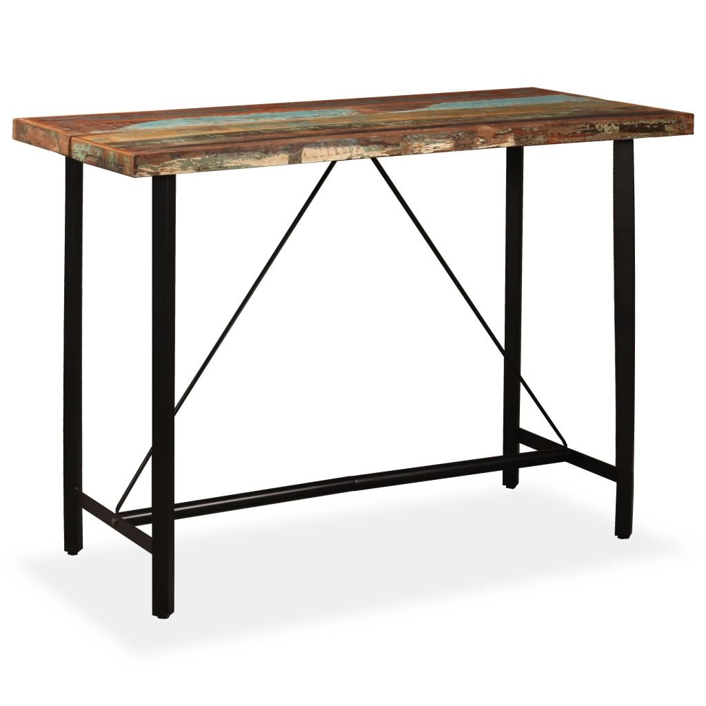 Фото - Обідній стіл VidaXL Stolik barowy  drewniany, 70x150x107cm 