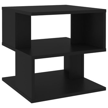 Stolik boczny 2-półkowy, Czarny, 40x40x40 cm - Zakito