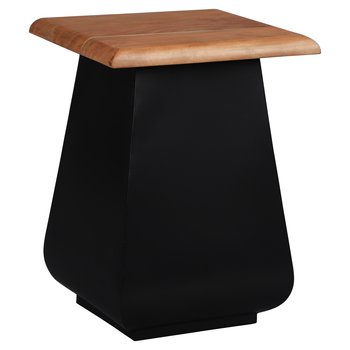 Stolik boczny 30x45x30 cm naturalny/czarny wykonany z drewna akacjowego i metalu WOMO design - WOMO-DESIGN