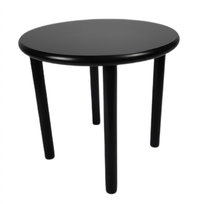Stolik Czarny Okrągły Mdf Sosna 45X45X42 Do Salonu Sypialni Nowoczesny Design Vs38Bk Begryf