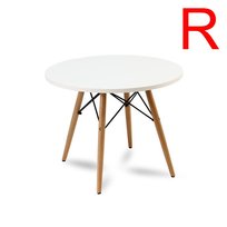 Stolik dla dzieci do pokoju dziecięcego na drewnianych bukowych nogach biały 49 cm x 60 cm S305 roz