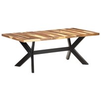 Stolik drewniany industrialny, 200x100x75 cm, miod / AAALOE
