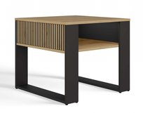 Stolik Kawowy MODERN 2P Mini Slim Ława Salon Dąb Artisan Czarny Czerń Topeshop