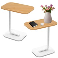 Stolik Kawowy na Kawę Boczny w Kształcie Litery C Nowoczesny do Salonu