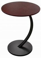 Stolik kawowy okrągły 60cm loft – drewniany blat i czarna metalowa podstawa Beautiona