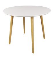 Stolik Kawowy Skandynawski Okrągły Mocny Biały Sk111