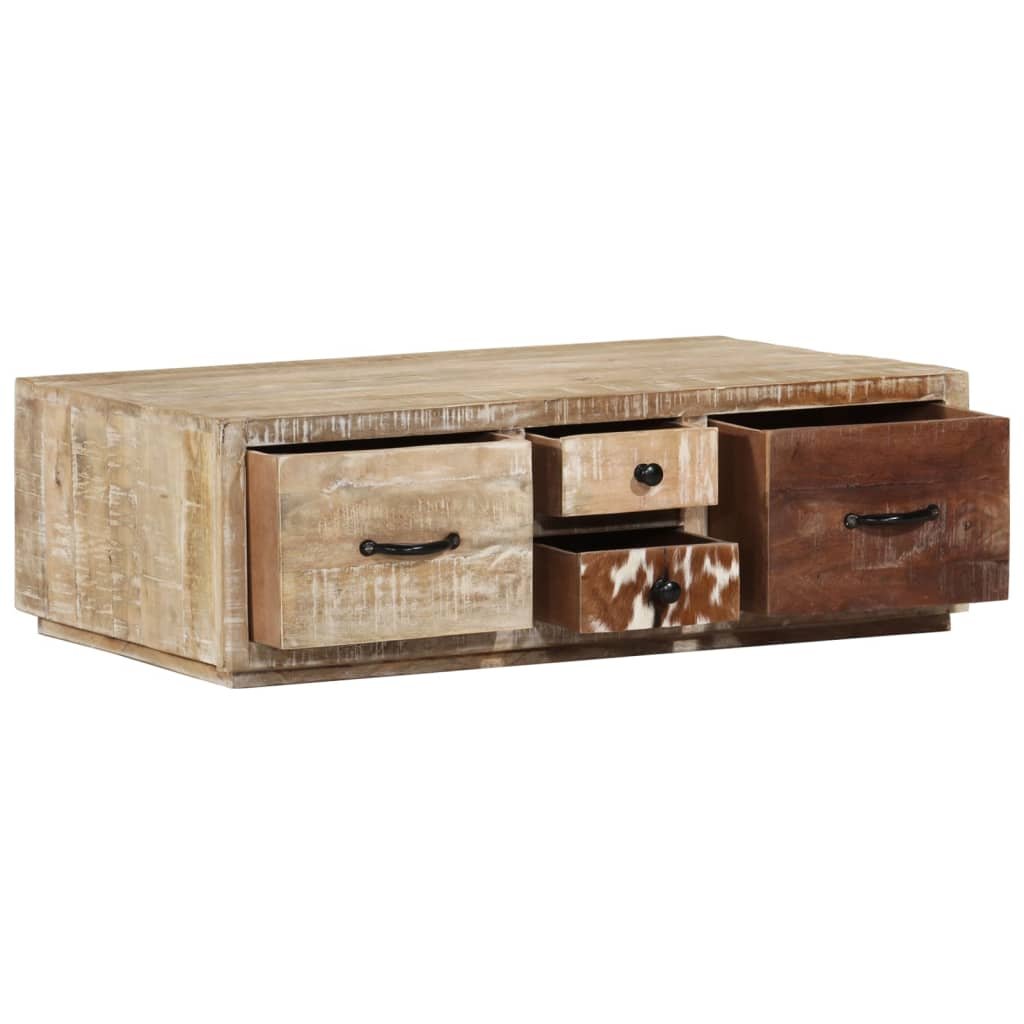 Stolik kawowy VidaXL, lite drewno mango, 90x60x30 cm