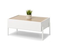 STOLIK KAWOWY W STYLU SKANDYNAWSKIM BETINA M SONOMA BIAŁA PODSTAWA