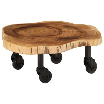 Stolik kawowy z drewna akacjowego, 60x55x25 cm, br - Zakito
