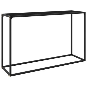 Stolik konsolowy, czarny, 120x35x75 cm, szkło hartowane - vidaXL
