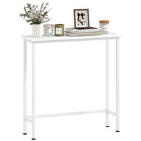 Stolik konsolowy HOMCOM do przedpokoju z regulowanymi nóżkami, antypoślizgowy, wygląd marmuru, 75 x 24 x 76 cm, stolik boczny, stolik kawowy, mały stolik wystawowy do małych pomieszczeń, przedpokoju