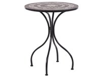 Stolik ogrodowy metalowy ø 60 cm czarny CARIATI