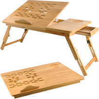 Stolik pod Laptopa do Łóżka Regulowany Drewniany RUHHY
