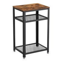 Stolik Półka Czarna Rustykalna Loft 75Cm