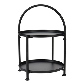 Stolik pomocniczy czarny 45 cm okrągły - H&S Decoration
