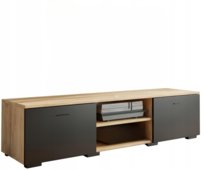 Stolik Szafka Rtv Roma 150Cm Artisan Czarny Komoda MATKAM