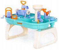 STOLIK WODNY Edukacyjny DO KĄPIELI WANNY OGRODU+zabawki TOR WODNY 3W1