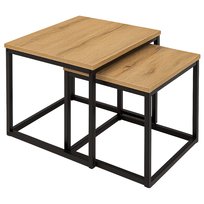 Stoliki kawowe  2w1 kwadratowy stolik kawowy dąb loft industrial sk101