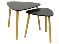 Stoliki kawowe 2w1 zestaw stolik kawowy skandynawski zestaw czarny  sk105