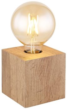 Stołowa lampa stojąca Erna 15655T kostka cube drewniana - GLOBO