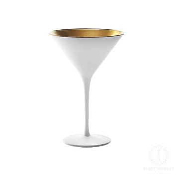 Stolzle Lausitz Olympic białe ze złotym kieliszki do koktajli, drinków 240 ml. 6 szt. - Stolzle Lausitz