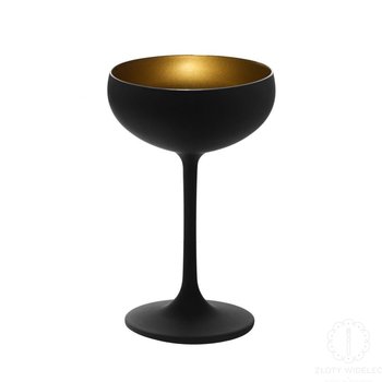 Stolzle Lausitz Olympic czarne ze złotym kieliszki do drinków, szampana, koktajli, 230 ml. 6 szt. - Stolzle Lausitz
