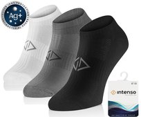 Stopki 1/2 Frotte Sportowe Antybakteryjne Z Jonami Srebra Silverplus Art. 0662 3-Pak Mix - 35-37, 35-37 Inna marka
