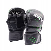 StormCloud Rękawice do MMA StarFall Sparingowe Grafit-Limonka 7oz XXL