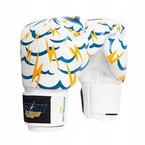 StormCloud Rękawice do Muay Thai ze skóry naturalnej Blizzard Białe 14oz