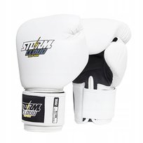 StormCloud Rękawice Muay Thai ze skóry naturalnej Blizzard Classic Białe 16