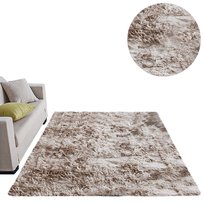 STRADO, Dywan Ombre Shaggy Strado 200x200 OmbreCamel, beżowy