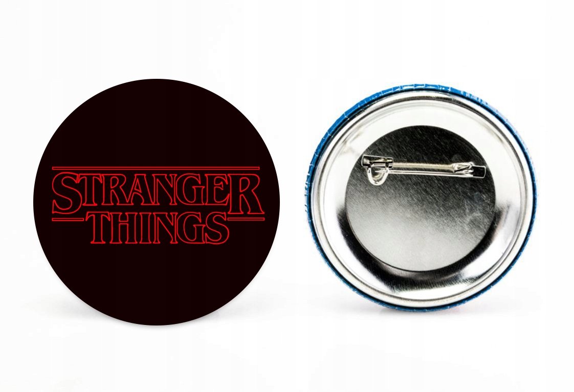 Stranger Things Logo przypinka pin button znaczek - Atram | Moda Sklep ...