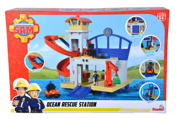 Strażak Sam, Stacja oceaniczna + 1 figurka Jodie + poduszkowiec - Simba