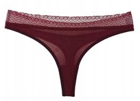 Stringi Damskie Koronkowe Koronkowy Pas Majtki Klasyczne Seksowne Moraj M Bordo