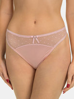 Stringi z siateczką w groszki XL róż jasny