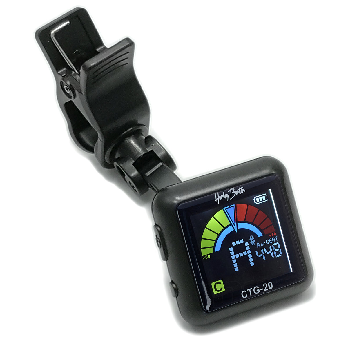 Stroik tuner chromatyczny Harley Benton CTG20 BK USB Harley Benton