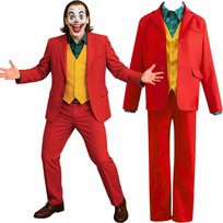 Strój Błazen Joker Zły Klaun Czerwony Garnitur Na Halloween M L 164 170