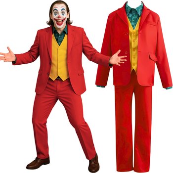 Strój Błazen Joker Zły Klaun Czerwony Garnitur Na Halloween M L 164 170 - Hopki