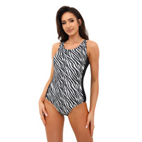Strój damski zebra czarny XL Spin