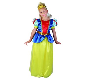 Strój dla dzieci, Królewna, żółto-niebieska, rozmiar 110/120 cm - GoDan