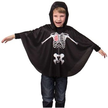 Strój dla dzieci, peleryna szkielet, Halloween, rozmiar uniwersalny - Folat